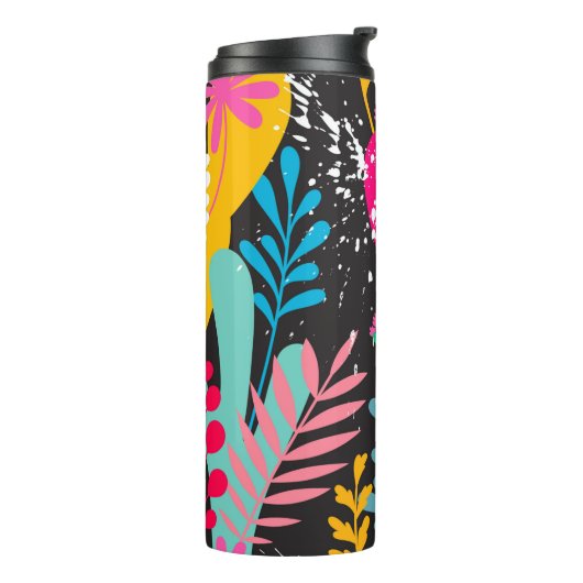 elegant seamless pattern with abstract leaves and  タンブラー (回転左)