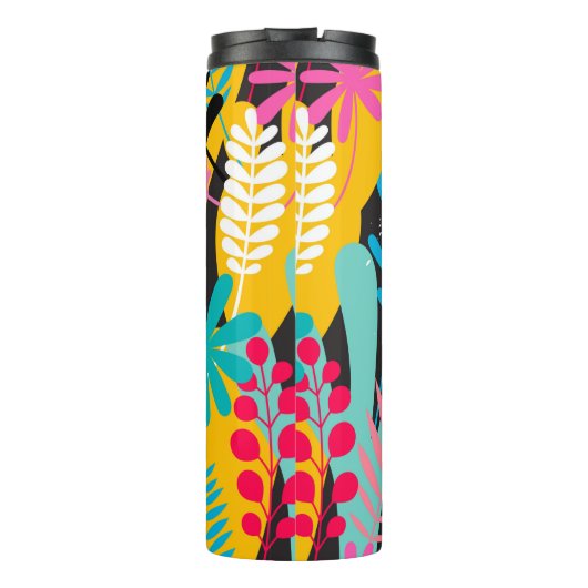 elegant seamless pattern with abstract leaves and タンブラー (裏面)