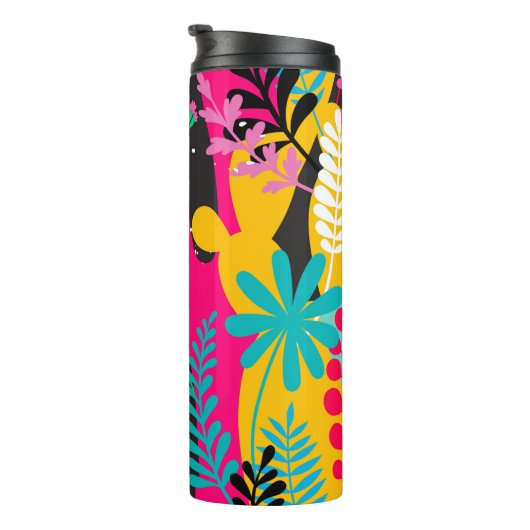 elegant seamless pattern with abstract leaves and  タンブラー (回転右)