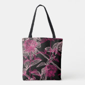 elegant seamless pattern with decorative pink rose トートバッグ (裏面)