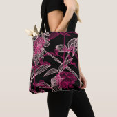 elegant seamless pattern with decorative pink rose トートバッグ (クローズアップ)