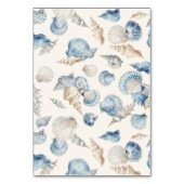 Elegant Seashell Border Wedding テーブルナンバー (裏面)