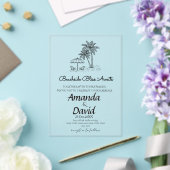 Elegant Seaside Beach Wedding Invitation アクリル招待状 (インサイチュ (ウェディング))