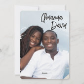 Elegant Seaside Beach Wedding Invitation シーズンカード (裏面)