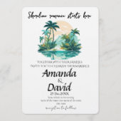 Elegant Seaside Beach Wedding Invitation 招待状 (正面)