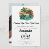 Elegant Seaside Beach Wedding Invitation 招待状 (正面/裏面)