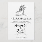 Elegant Seaside Beach Wedding Invitation 招待状 (正面)