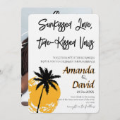 Elegant Seaside Beach Wedding Invitation 招待状 (正面/裏面)