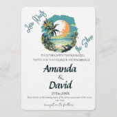 Elegant Seaside Beach Wedding Invitation 招待状 (正面)