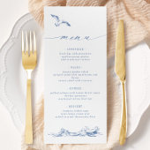 Elegant Seaside Coastal Chic Blue Wedding メニュー