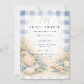 Elegant Seaside Shell Bridal Shower 招待状 (正面)