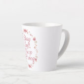 Elegant Self Love and Resilience Saying カフェラテマグ (右アングル)