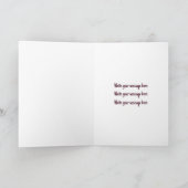 Elegant Sepia Cotton Stem Blank Watercolor Card カード (内部)