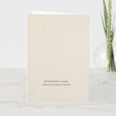 Elegant Sepia Cotton Stem Blank Watercolor Card カード (裏面)