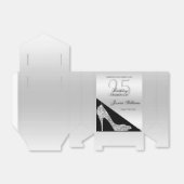 Elegant Sequin Stiletto, Silver & Black Birthday フェイバーボックス (折り畳みなし)