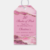 Elegant Shades of Pink Birthday Party  ギフトタグ (正面)
