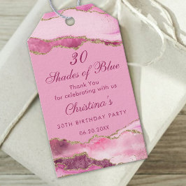 Elegant Shades of Pink Birthday Party  ギフトタグ