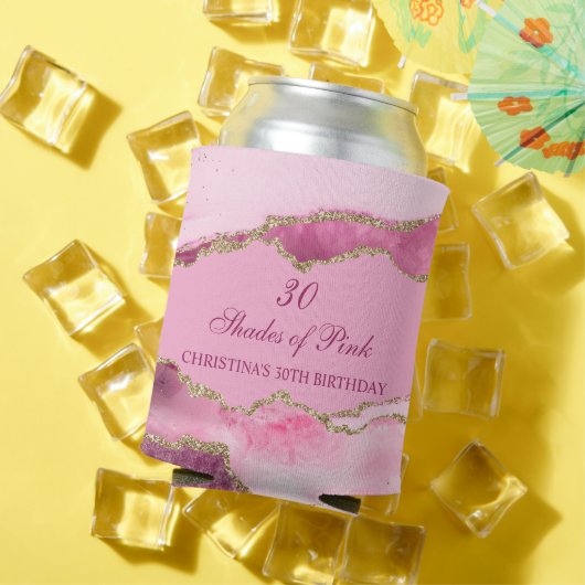 Elegant Shades of Pink Birthday Party 缶クーラー (インサイチュ 夏)