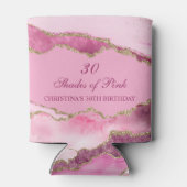 Elegant Shades of Pink Birthday Party 缶クーラー (裏面)