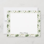 Elegant Shamrock Botanical Notecard | Personalized ノートカード (正面)