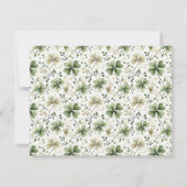 Elegant Shamrock Botanical Notecard | Personalized ノートカード (裏面)