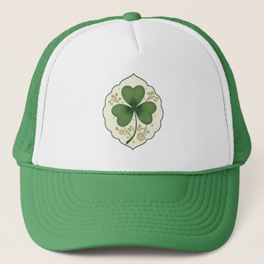Elegant Shamrock St Patrick’s Day -boné キャップ (正面)