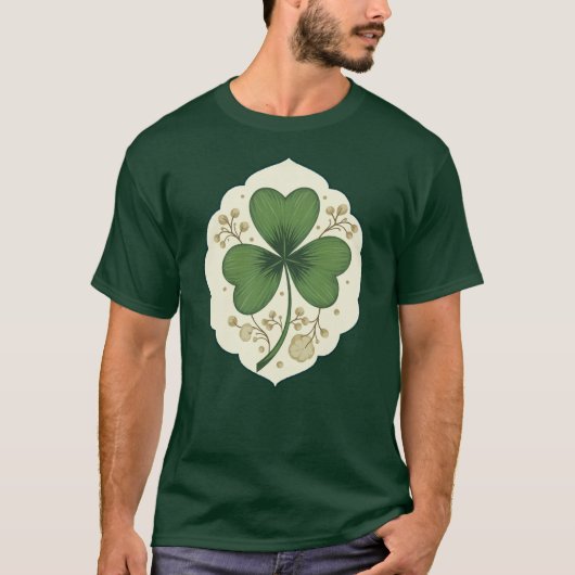 Elegant Shamrock St Patrick’s Day - camiseta Tシャツ (正面)