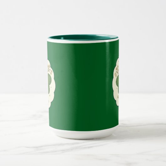 Elegant Shamrock St Patrick’s Day - caneca マグカップ (中央)