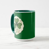 Elegant Shamrock St Patrick’s Day - caneca マグカップ (正面左)