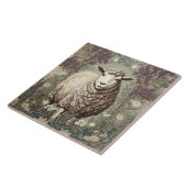 Elegant Sheep Lavender Flower Background タイル (側面)