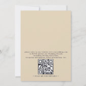Elegant Shells Beach Sea Sand QR Code Wedding 招待状 (裏面)