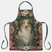 Elegant Sheltie Shetland Sheepdog Country Style エプロン (正面)