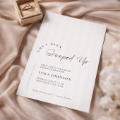 Elegant She's Been Scooped Up Stripe Bridal Shower 招待状