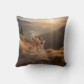 Elegant Shiba Inu Throw Pillow クッション (裏面)