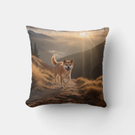 Elegant Shiba Inu Throw Pillow クッション