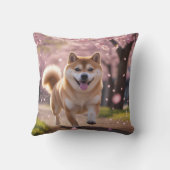 Elegant Shiba Inu Throw Pillow クッション (裏面)