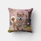Elegant Shiba Inu Throw Pillow クッション (正面)