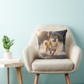 Elegant Shiba Inu Throw Pillow クッション (椅子)