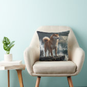 Elegant Shiba Inu Throw Pillow クッション (椅子)