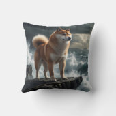 Elegant Shiba Inu Throw Pillow クッション (裏面)