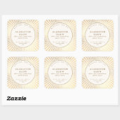 Elegant Shiny Gold Neutral Circle Soy Bean Candle スクエアシール (シート)