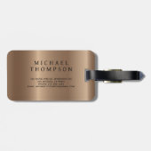 Elegant Shiny Rose Gold Color Gradient Illustrate ラゲッジタグ (裏面横)