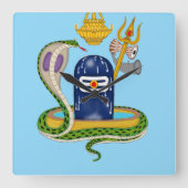 Elegant Shivlingam Clock – Divine Timepiece for Sp スクエア壁時計 (正面)