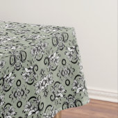 Elegant Siamese Cats Floral Vintage Illustration テーブルクロス (インサイチュ)