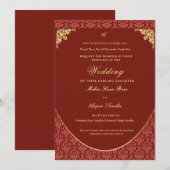 Elegant Sikh Wedding | Punjabi Wedding 招待状 (正面/裏面)