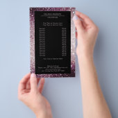 Elegant Silber Lila beidseitig チラシ (ハンドル)