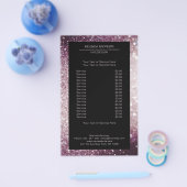 Elegant Silber Lila beidseitig チラシ (シングル)