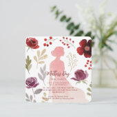 Elegant Silhouette Mothers Day Tea Party 招待状 (スタンド正面)