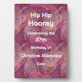 Elegant Silhouette Stencil Abstract Art Birthday フォトプラーク