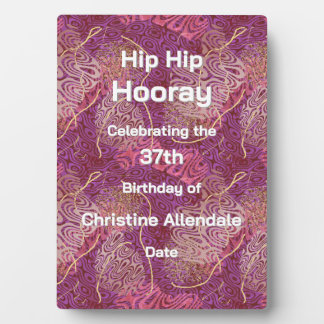 Elegant Silhouette Stencil Abstract Art Birthday フォトプラーク